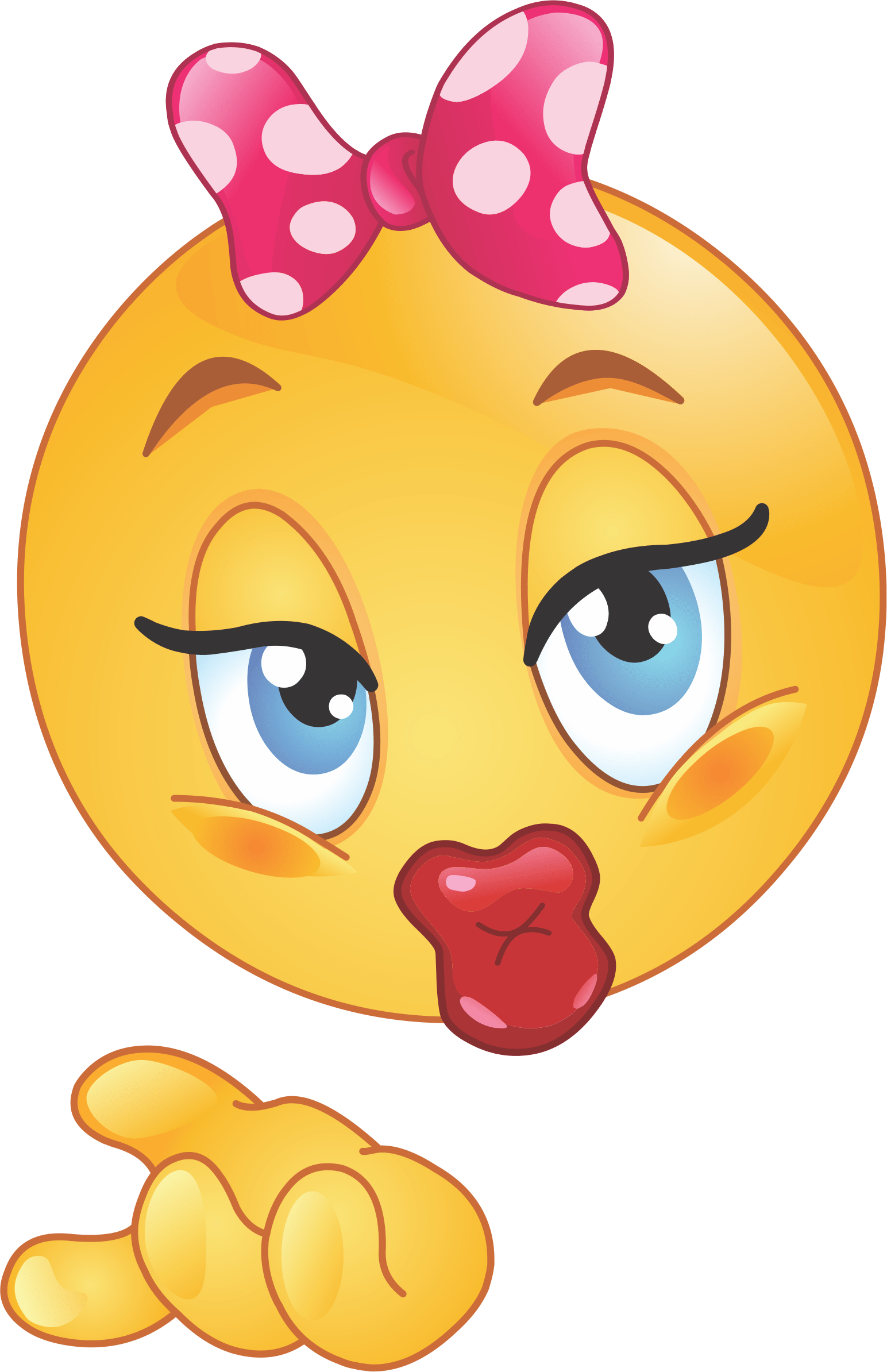 girl emoji blowing kiss decal